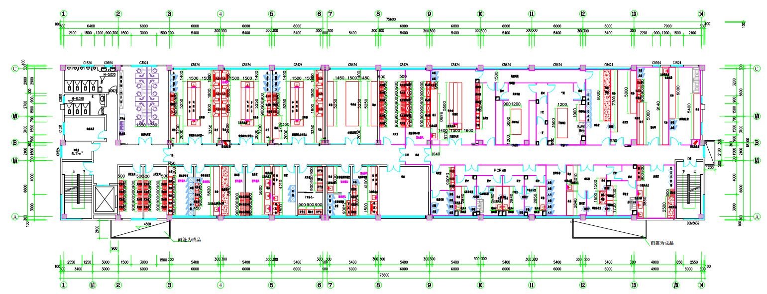 食品檢測(cè)實(shí)驗(yàn)室建設(shè)平面布局圖